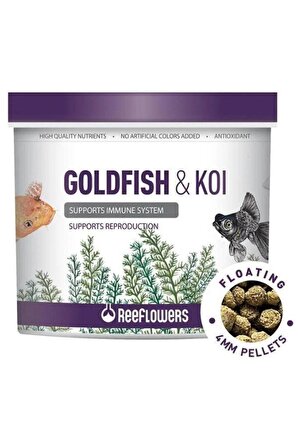 ReeFlowers Goldfish ve Koi Balık Yemi 4 mm 1 Lt