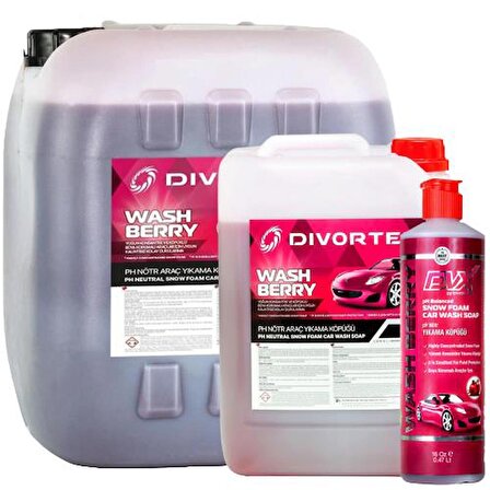 DVX Wash Berry Ph Nötr Oto Şampuanı 16 Oz 473 ml.