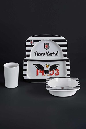 Beşiktaş Lisanslı 3 Parça Mama Takımı