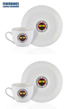 Fenerbahçe Lisansli Klasik Logo 2'li Çay Fincan Takimi-Fb