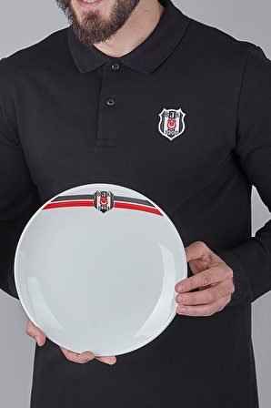 Besiktas Lisansli Çizgili 2'li Servis Tabagi-Bjk