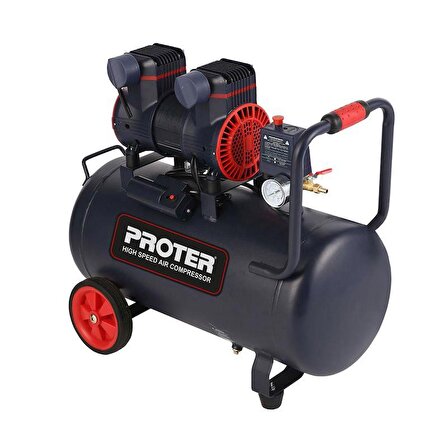 Proter 50 Lt 2 Hp Yüksek Hızlı Sessiz Yağsız Hava Kompresörü