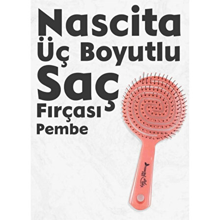 Nascita 3 Boyutlu Profesyonel Saç Fırçası + Silikon Vücut Masaj Ve Temizleme Fırçası