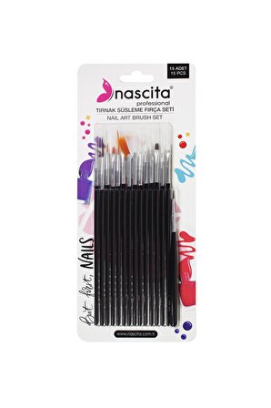 Nascita 15li Siyah Tırnak Fırça Seti - 04