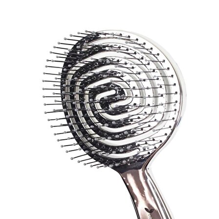 Nascita 3D Flexi Kontrol Açma-Tarama Saç Fırçası Gümüş 35