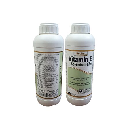 Royal İlaç Vitamin E Selenium + Zn 1 Lt. Kanatlı Hayvanlar İçin Vitamin Ve Mineral Destekleyici Yem