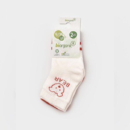 Biorganic Bear 2'li Bebek Çorabı 68408