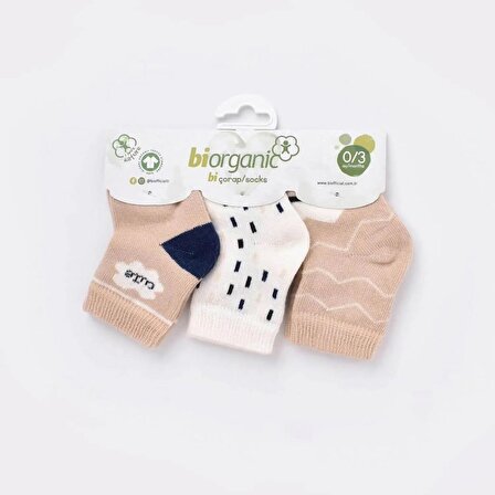 Biorganic Cute 3'lü Bebek Çorabı 68448