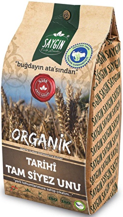 Saygın Organik Tarihi Tam Siyez Unu 750 Gr Paket