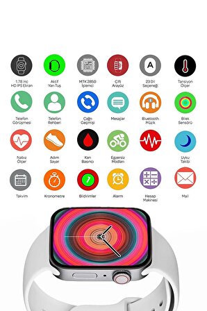 inovaxis 7w7Pro Yeni Nesil Konuşma Özellikli Kablosuz Şarjlı İos Android Uyumlu Dokunmatik akıllı Saat