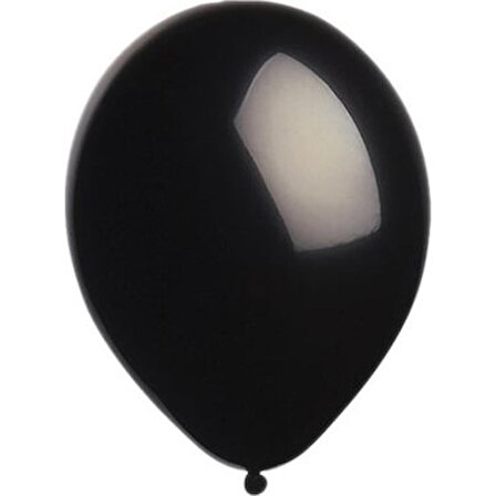 Balonevi Balon 12 İnc Baskılı Metalik Siyah 100 Lü