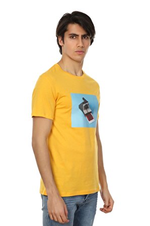 Polar Erkek Sarı Baskılı T-shirt