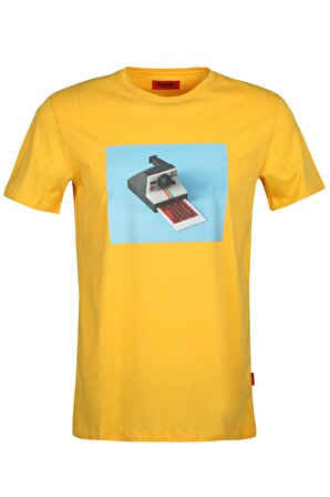 Polar Erkek Sarı Baskılı T-shirt