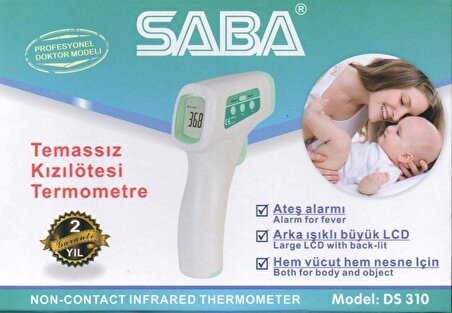 Saba DS-310 Temassız Alın Bebek Dijital Ateş Ölçer 