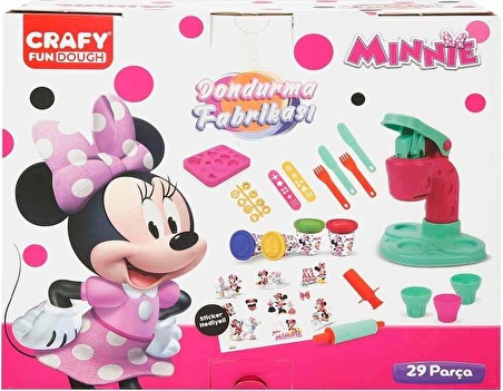 Crafy Minnie Dondurma Fabrikası Oyun Hamuru Seti 200 Gr. 29 Parça