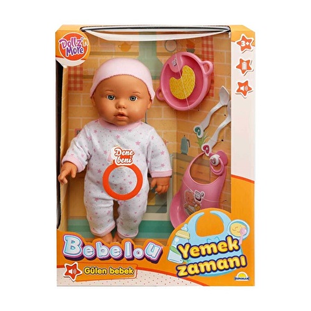 Sun-Sabc-Dzm-Bebek Set Bebelou Yemek Zamanı Sesli Gülen Aks.35 Cm.2R.