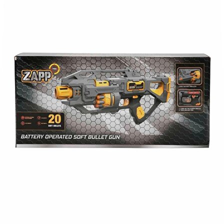 4575 Zapp Toys 20 Mermili Sünger Dart Atan Silah 45 cm -Sunman