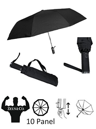 Zeus&Co. Rüzgarda Kırılmayan Ekstra Güçlü ve Dayanıklı Şemsiye