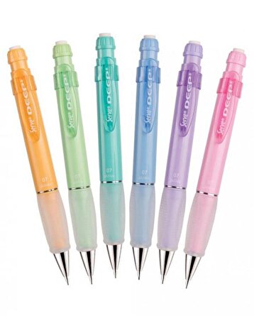 Serve Deep Mekanik Kurşun Kalem 6lı Set 0.7mm Pastel Renkler