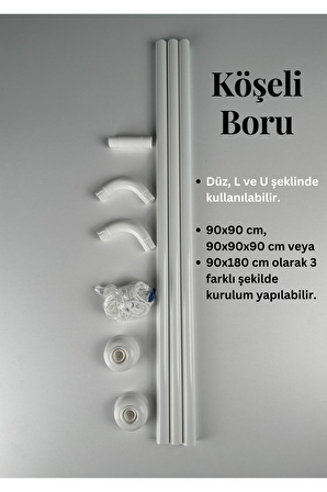 Köşeli Banyo Borusu L Duş Borusu