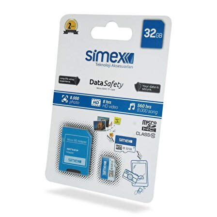 Simex Hafiza Karti SH-101 Data Safety Micro SD    32GB