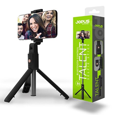 Jopus BST-01 Talent Bluetoothlu Tripodlu Selfie Sopası Siyah