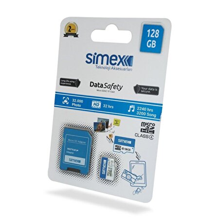 Simex Hafiza Karti SH-101 Data Safety Micro SD    128GB