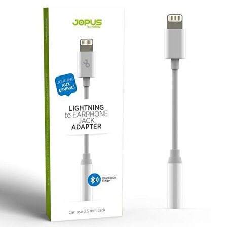 Jopus JO-IB01 iPhone 7\7 Plus Bluetooth Modlu Bağlantı 3.5mm Dönüştürücü Beyaz