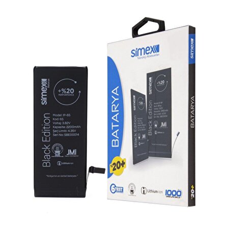 Simex iPhone 6S Performance SBT-02 Batarya