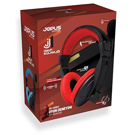 Jopus Game-J1 Universal Mikrofonlu Kulaklık Siyah Mavi