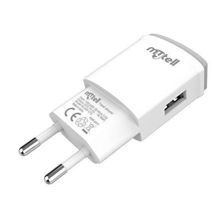 Mytell Type C Sarj Seti 12 watt 2000 mAh Thunder MY-C10 2in1 Xiaomi-Samsung-Oppo-Huawei Uyumlu Beyaz Gri