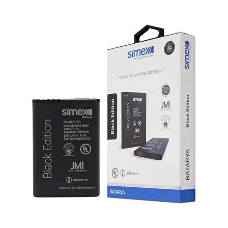 Simex Samsung E250 ile Uyumlu SBT-03 AB463446BC Batarya Blue Edition