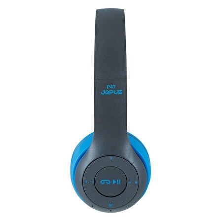 Jopus Bluetooth Kulaklik P47 Mikrofonlu Micro SD Okuyuculu Mavi