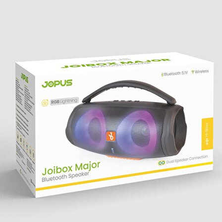 Jopus Joibox Major Bluetooth Hoparlör Çift Hoparlör Bağlantısı Bluetooth V5.1