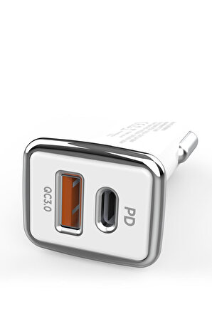 Jopus Universal Lightning JO-A7 Troff PD 3.0 20W USB / PD Araç Sarji