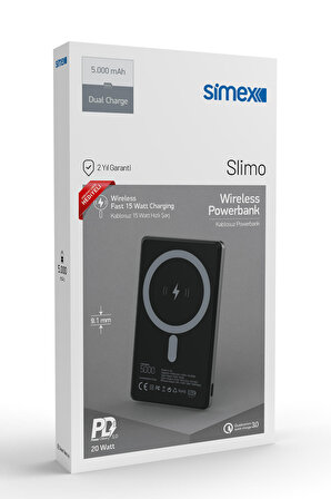 Simex S-40 Slimo  5000mAh Wireless Power Bank