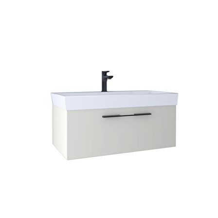 Kobos Glow 80 cm Lavabo Dolabı Light Grey KB710031