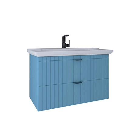 Kobos Noble 100 cm Lavabo Dolabı Light Blue KB710053