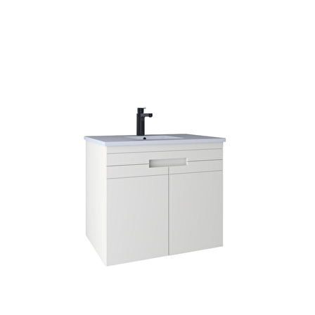 Kobos Meta 71 cm Lavabo Dolabı Kapaklı Bianco KB710057