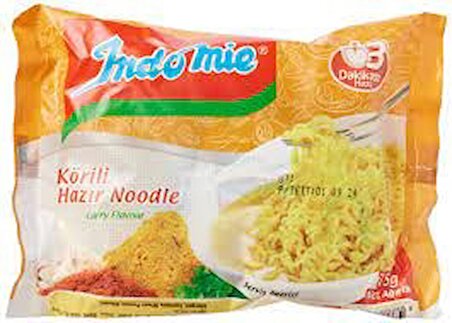 Indomie 5 li Paket Köri Sebzeli Hazır Noodle 4 lü Karma Paket 
