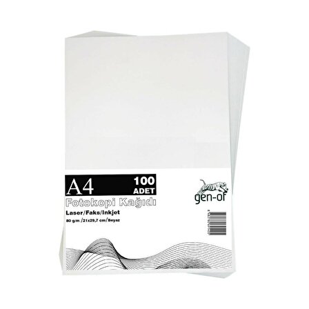 Gen-Of A4 100 lü Beyaz + 100 lü Renkli Fotokopi Kağıdı