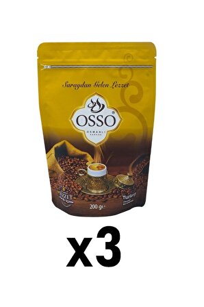 Osso Aromalı Öğütülmüş Osmanlı Türk Kahvesi 3x200 gr 