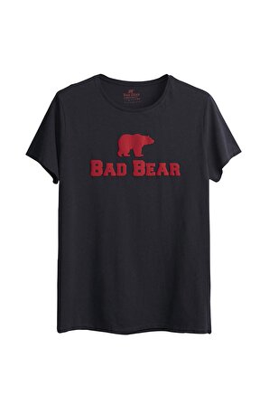 Bad Bear O Yaka Baskılı Antrasit Erkek T-Shirt 19.01.07.002 BAD BEAR TEE