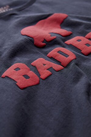 Bad Bear O Yaka Baskılı Antrasit Erkek T-Shirt 19.01.07.002 BAD BEAR TEE