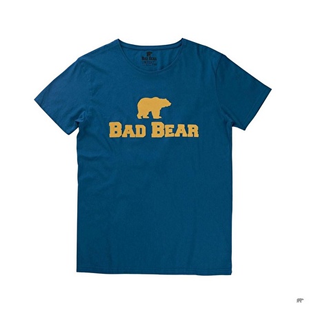 Bad Bear O Yaka Baskılı Mavi Erkek T-Shirt BAD BEAR TEE