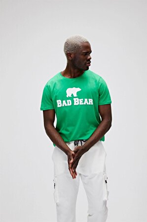 Bad Bear O Yaka Baskılı Yeşil Erkek T-Shirt 19.01.07.002_BAD BEAR TEE