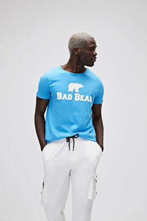 Bad Bear O Yaka Baskılı Mavi Erkek T-Shirt 19.01.07.002_BAD BEAR TEE