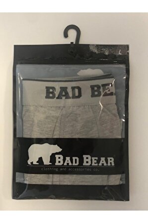 Bad Bear Gri Melanj Erkek Boxer BASIC BOXER