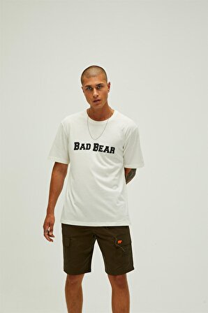 Bad Bear O Yaka Baskılı Beyaz Erkek T-Shirt 22.01.07.053_TITLE T-SHIRT