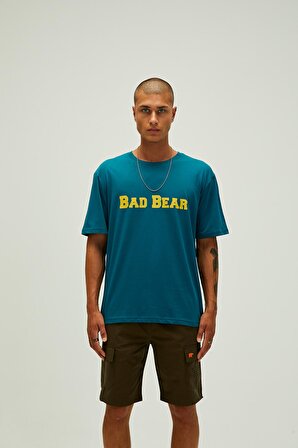 Bad Bear O Yaka Baskılı Petrol Erkek T-Shirt 22.01.07.053_TITLE T-SHIRT
